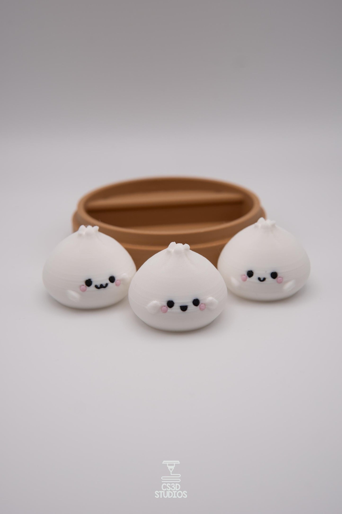 Kawaii 3D Printed Dumpling Set: Mini Food Desk Accessory