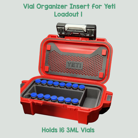 Yeti Loadout 1 Peptides Tray Holds 16 3ML Vials - INSERT ONLY